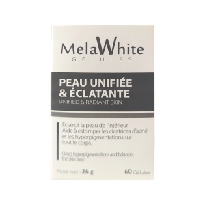 MelaWhite Gélules – Peau Unifiée & Éclatante – 60 gélules