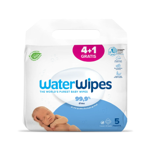 WaterWipes – Lingettes Bébé Ultra Pures (4 + 1 Gratuit)