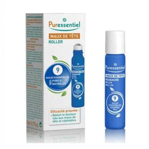 PURESSENTIEL MAUX DE TETE ROLLER 9 HUILES ESSENTIELLES 5 ML