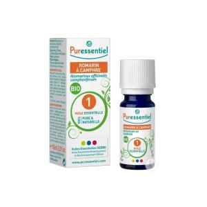 PURESSENTIEL HUILE ESSENTIELLE ROMARIN A CAMPHRE BIO 10 ML