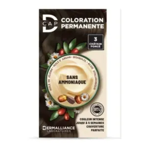 D-CAP Coloration Permanente Sans Ammoniaque – 3 Châtain Foncé