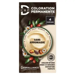 D-CAP Coloration Permanente Sans Ammoniaque 4 Châtain – Dermalliance